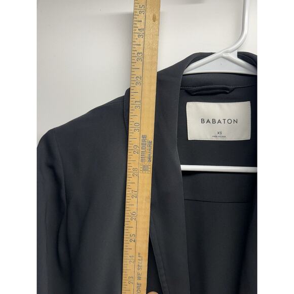Aritzia Babaton New Power Black Slim Open Front Crepe Blazer Size XS - Picture 7 of 14